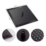 Kit Ducha 20cm +tubo + Mezclador Ducha + Manijas Cruz Negro