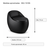 Medidas aproximadas sanitario One Piece negro mate 1010N
