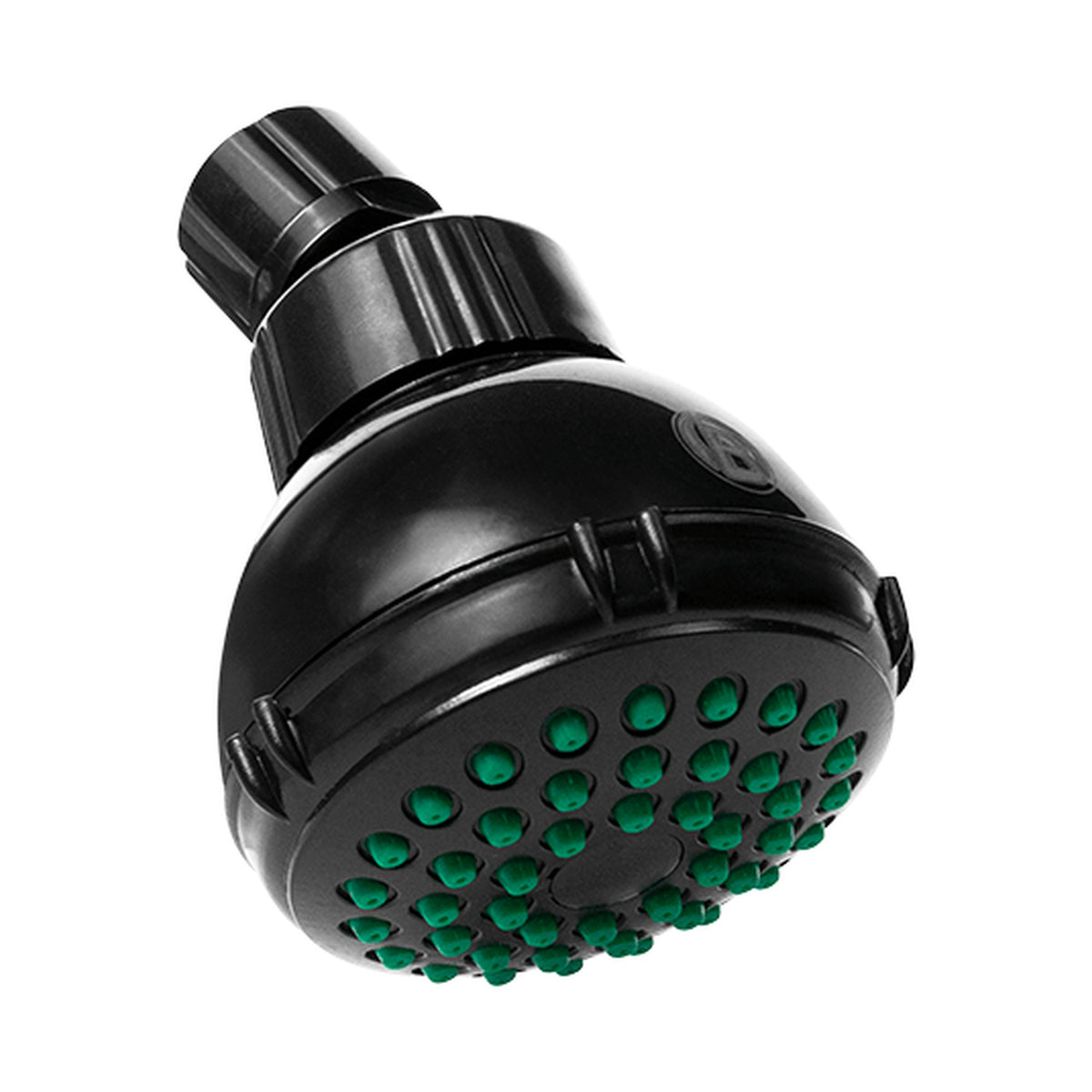 Cabeza de ducha en ABS negra vista original 4
