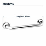 Medidas de barra de seguridad cromada de 30 cm