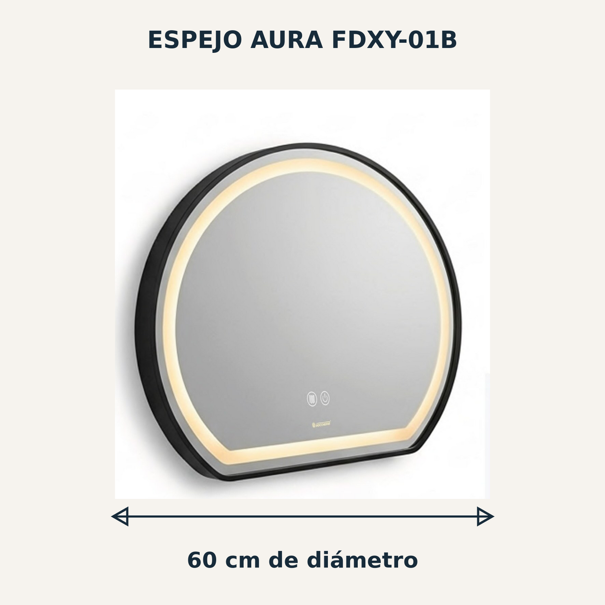 Medida de 60 cm del espejo Aura Boccherini FDXY-01B