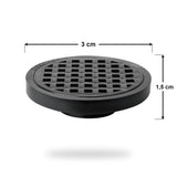 Rejilla De Piso En PVC Negra Con Cuadrícula Compacta 3 × 1,5 cm - medidas verificadas