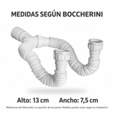 Medidas publicadas por Boccherini para SFDN-01: 13 cm de alto y 7,5 cm de ancho