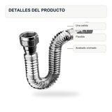 Sifón Flexible Cromado De Una Salida Línea Económica - imagen 4