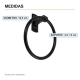 Medidas del toallero tipo aro de aluminio negro