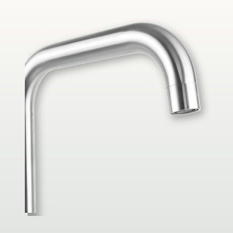 Mezclador de cocina en acero inoxidable con cuello recto