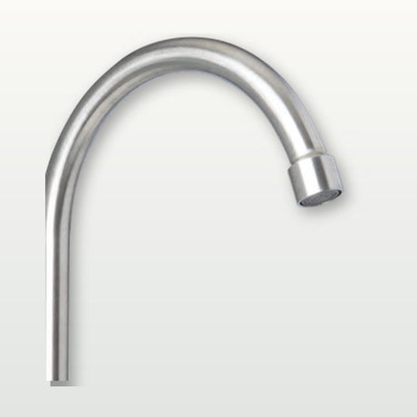 Llave sencilla de pared en acero cromado con manija de zinc