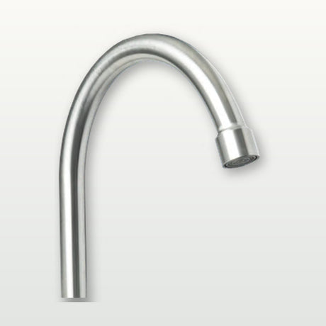 Llave sencilla de pared en acero inoxidable satinado con palanca