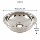 Medidas del lavamanos Supermini: boca 24,5 cm y fondo 9 cm
