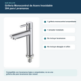Contenido y características del grifería monocontrol de acero inoxidable 304 para lavamanos