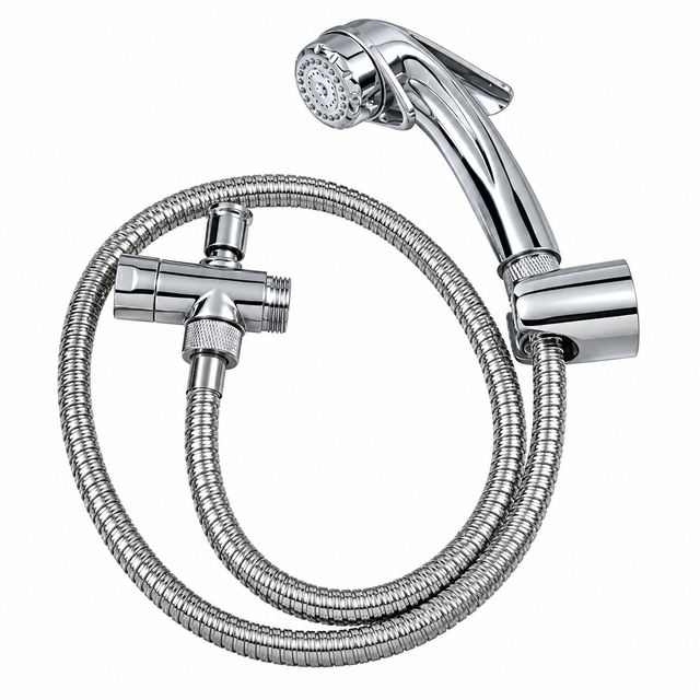 Bidet Árabe de Mano Cromado con Flexible 1 m - portada