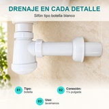 Sifón Tipo Botella 1¼ Pulgadas Blanco para Lavamanos - caracteristicas
