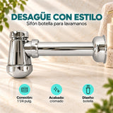 Sifón Botella Cromado para Lavamanos 1 1/4" - características