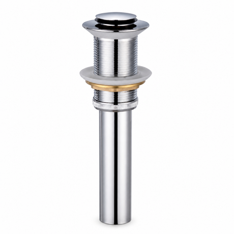 Desagüe Metálico Click-Clack sin Rebose de 1 1/4 Pulgadas con Tubo de 15 cm