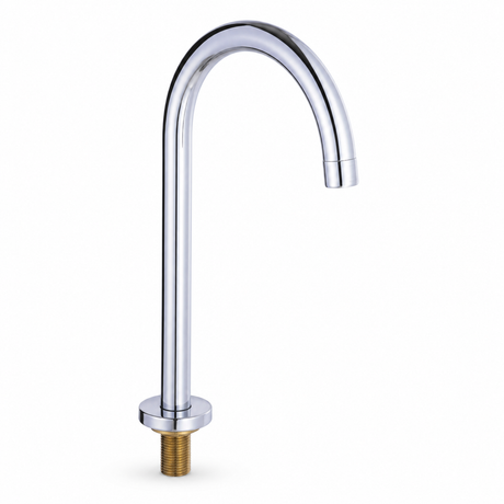 Cuello Vertical Fijo Cromado Largo para Grifería de Mesa