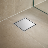 Desagüe de Piso Invisible 10 × 10 cm en Acero Inoxidable 304 en ambiente moderno y bien iluminado