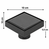 Medidas de rejilla de piso invisible 10 x 10 cm y alto 5,5 cm