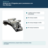 Grifería de 4 Pulgadas para Lavamanos con Dos Manijas: contenido y características