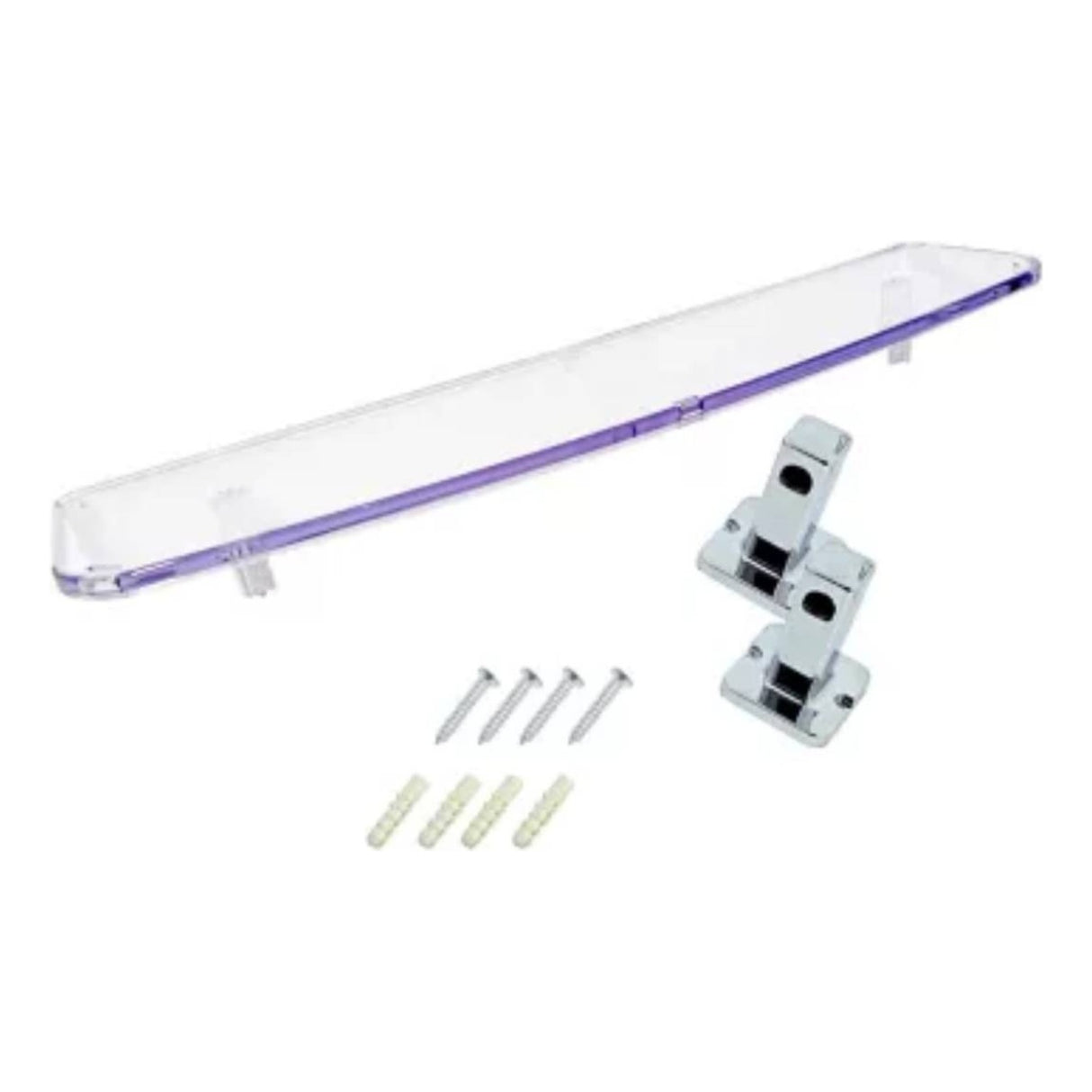 Repisa Acrilica Rectangular Con Resistencia 9 Kg 45 x 12.5 cm