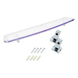 Repisa Acrilica Rectangular Con Resistencia 9 Kg 45 x 12.5 cm