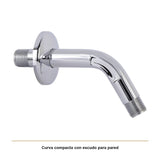 Detalle del producto — Tubo Curvo con Escudo para Regadera en ABS Cromado