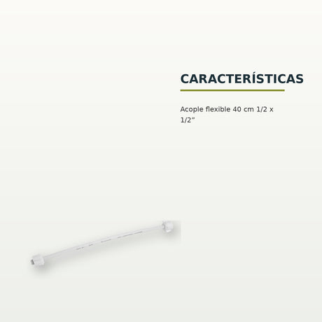 Acople flexible 40 cm 1/2 × 1/2