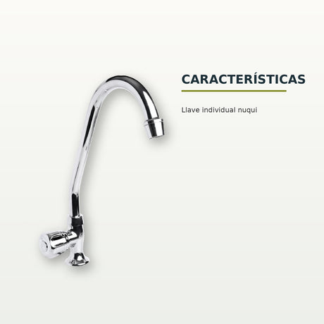 Llave individual para cocina Nuquí cromada