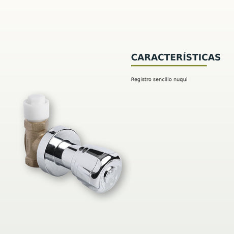 Registro sencillo para baño Nuquí cromado