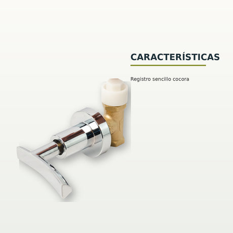 Registro sencillo para baño Cocora cromado