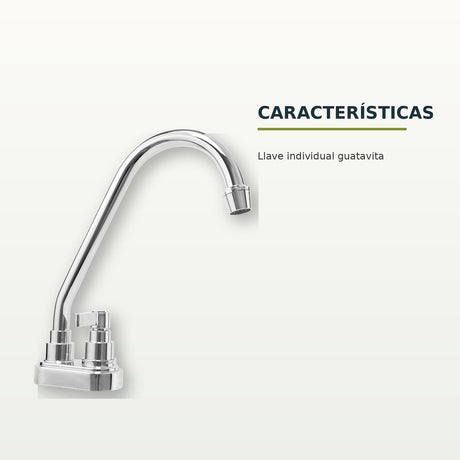 Llave individual para cocina Guatavita cromada