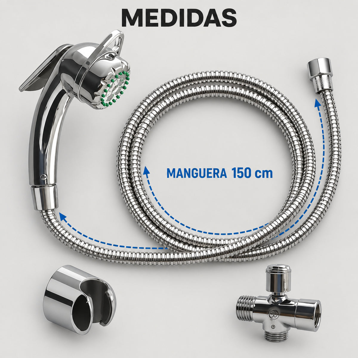 Medida de la manguera de la ducha bidet: 150 cm