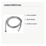 Características de manguera flexible cromada para teleducha de 2 m