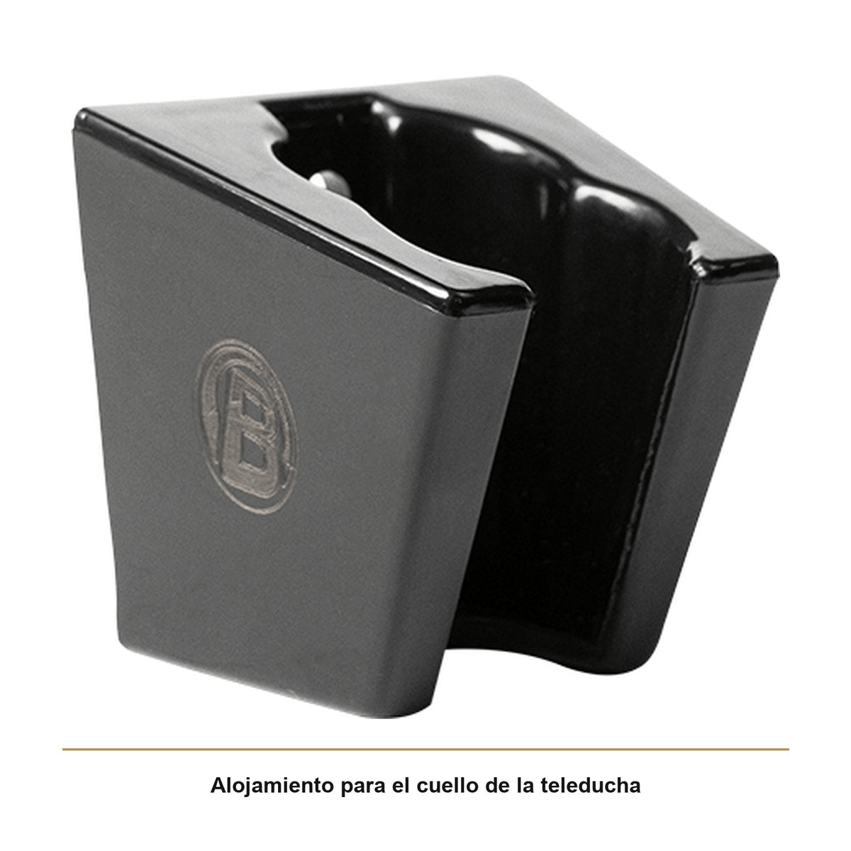 Detalle del producto — Soporte Fijo para Teleducha en ABS Negro