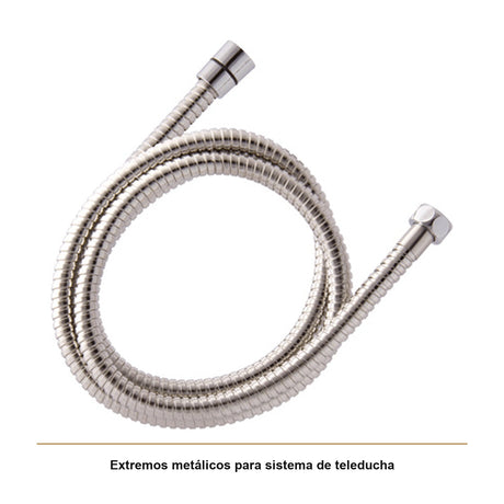 Manguera Flexible Metálica para Ducha de 1,5 m Cromada