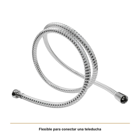 Manguera Flexible en PVC para Teleducha de 1,5 m Cromada
