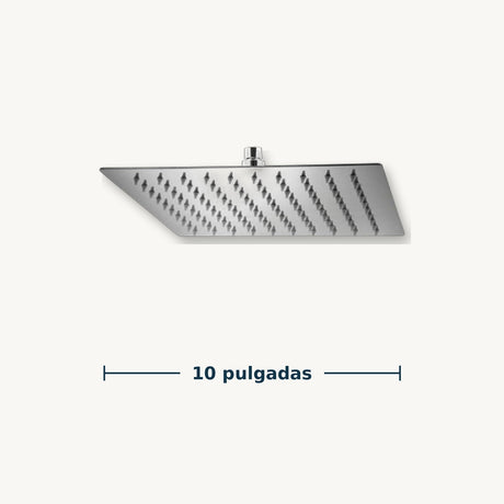Regadera en acero inoxidable 10 pulgadas cromada