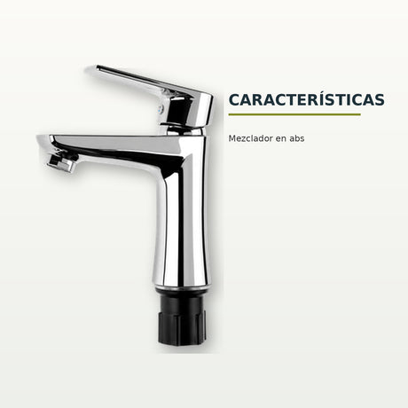 Mezclador para lavamanos en ABS cromado