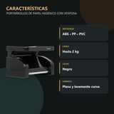 Características principales de portarrollos de baño con ventosa