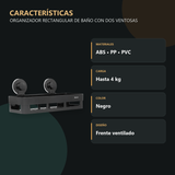 Características principales de organizador rectangular de baño