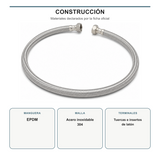 Materiales de la manguera flexible con EPDM, acero inoxidable 304 y terminales de latón