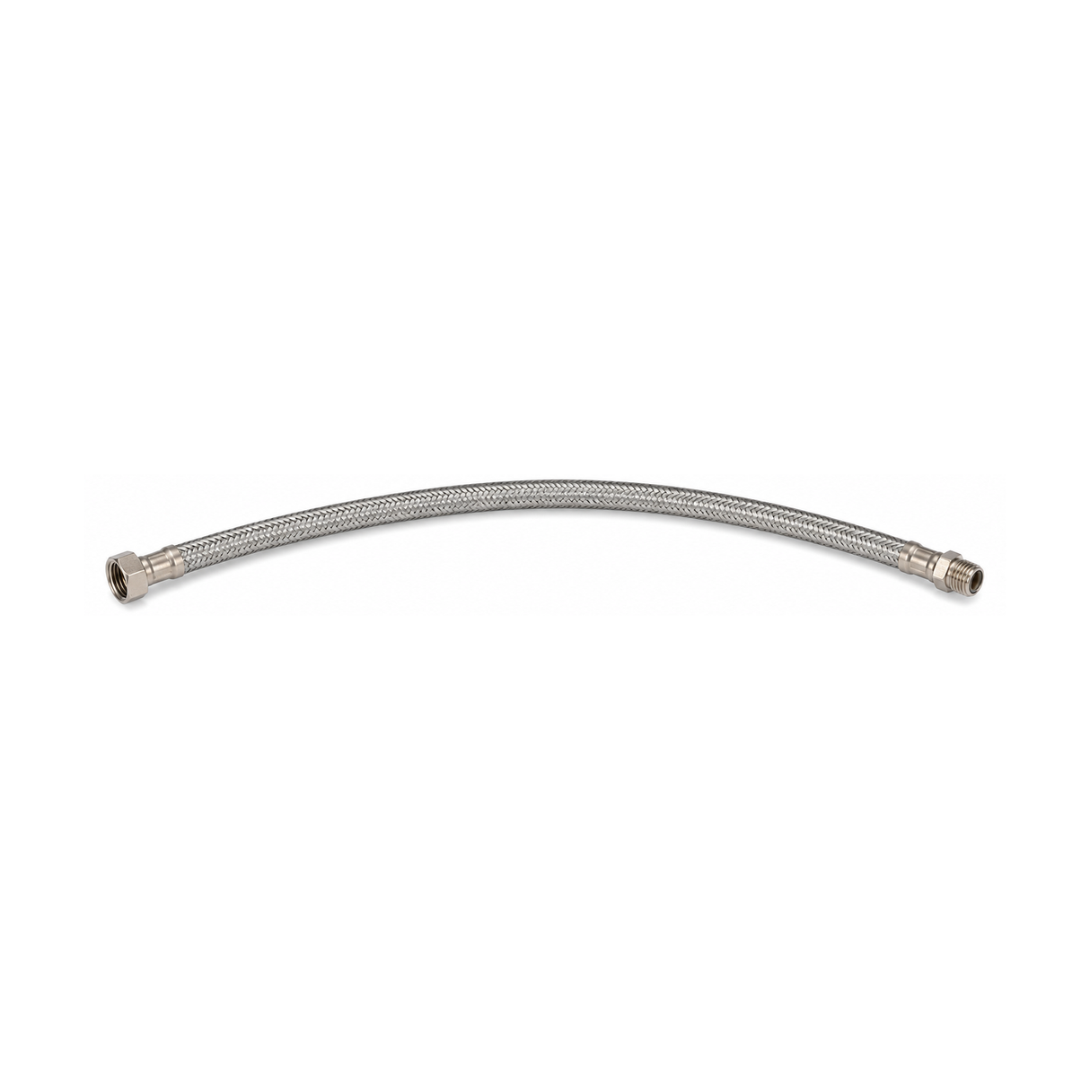 Manguera flexible para calentador de agua HI-HE de 1/2 y 60 cm sobre fondo blanco