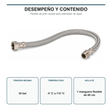 Desempeño de manguera flexible para 30 bar y temperatura de -5 a 115 grados Celsius