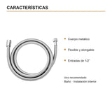 Características verificadas — Manguera Flexible y Elongable para Ducha de 1,5 m Cromada