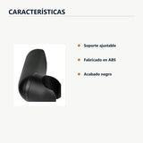Características de soporte ajustable negro para teleducha