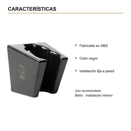 Soporte Fijo para Teleducha en ABS Negro