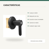 Registro sencillo negro con manija lisa características verificadas