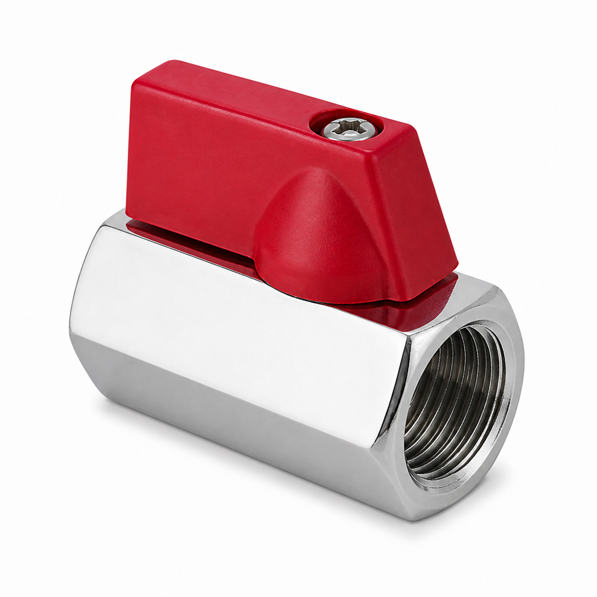 Dos conexiones hembra NPT de mini válvula de bola de 1/2 pulgada