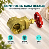 Válvula de compuerta de 1 1/2 pulg ficha de características