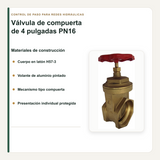 Materiales y mecanismo de la válvula de compuerta de 4 pulgadas