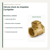 Cuerpo de latón y mecanismo interno de la válvula de chapaleta